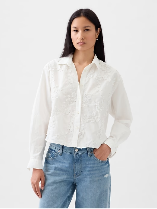 Crisp Button-Up Shirt at gap